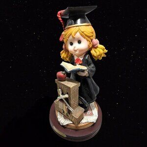 Vintage Giovanni Collection Turtle King Graduation Girl 10"T Speach